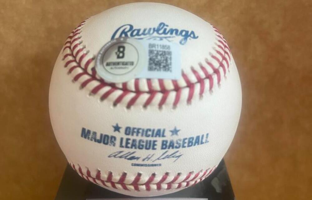 BOBBY DOERR RED SOX HOF 96 SIGNED AUTOGRAPHED M.L. BASEBALL BECKETT AUTH