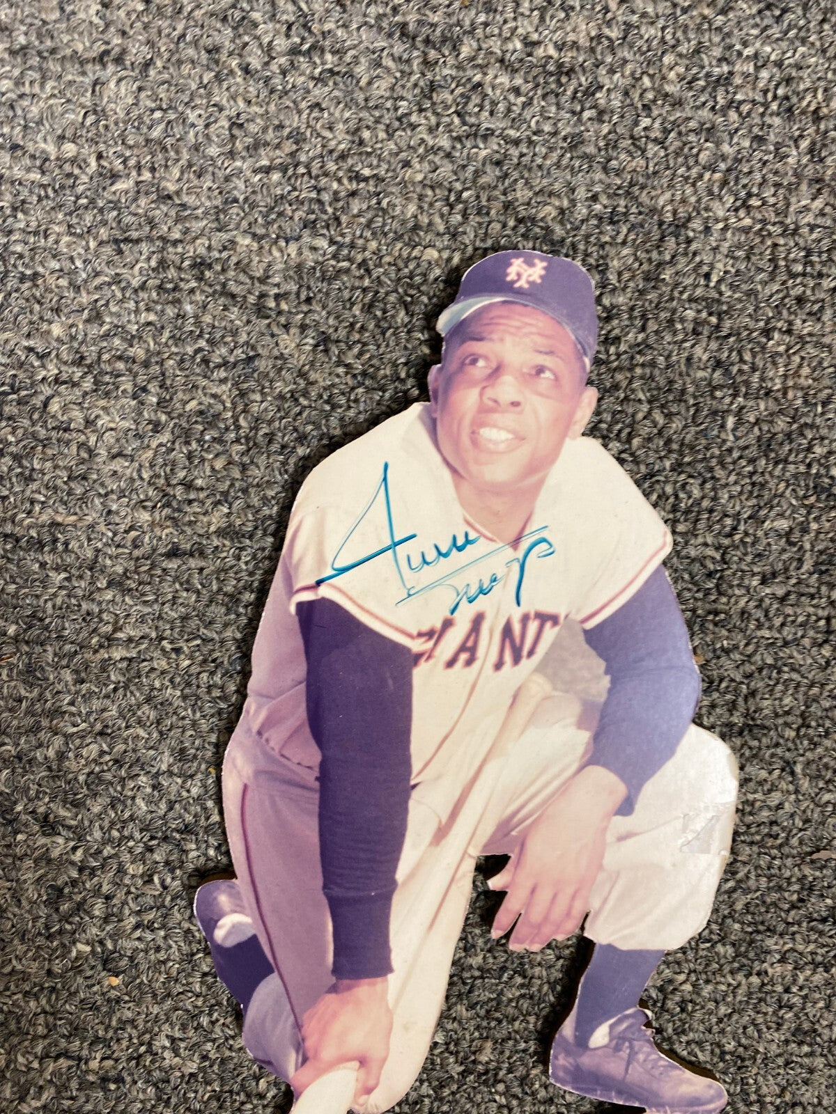 WILLIE MAYS NEW YORK GIANTS HOF LEGEND SIGNED AUTOGRAPHED DISPLAY JSA COA *