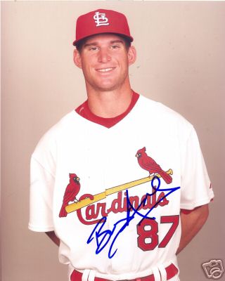 BRYAN ANDERSON ST. LOUIS CARDINALS SIGNED 8X10 PHOTO