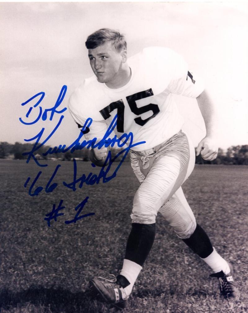 BOB KUECHENBERG NOTRE DAME #1 SIGNED AUTOGRAPHED 8x10 W/COA