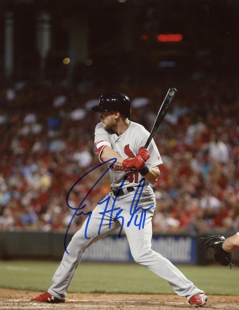 JEREMY HAZELBAKER ST. LOUIS CARDINALS SIGNED AUTOGRAPHED  #41 8X10 PHOTO W/COA 