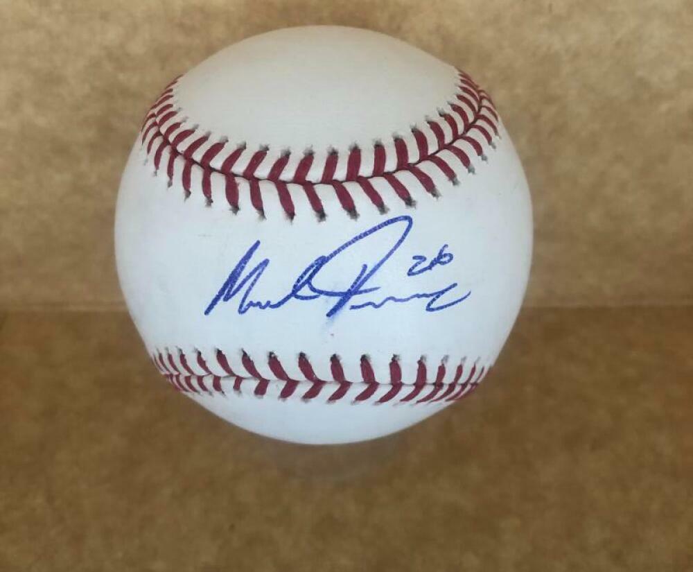 MIKE FOLTNEWICZ ASTROS/BRAVES SIGNED AUTOGRAPHED M.L. BASEBALL BECKETT S58864