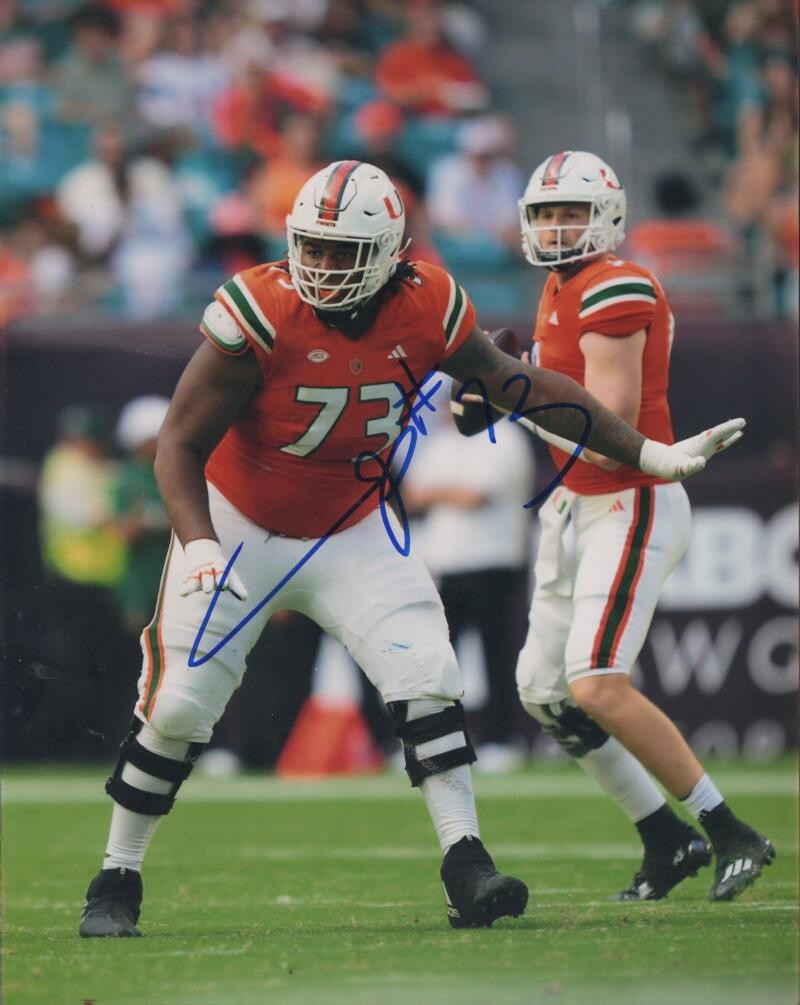 AMEZ COOPER MIAMI HURRICANES SIGNED AUTOGRAPHED 8X10 PHOTO W/ COA