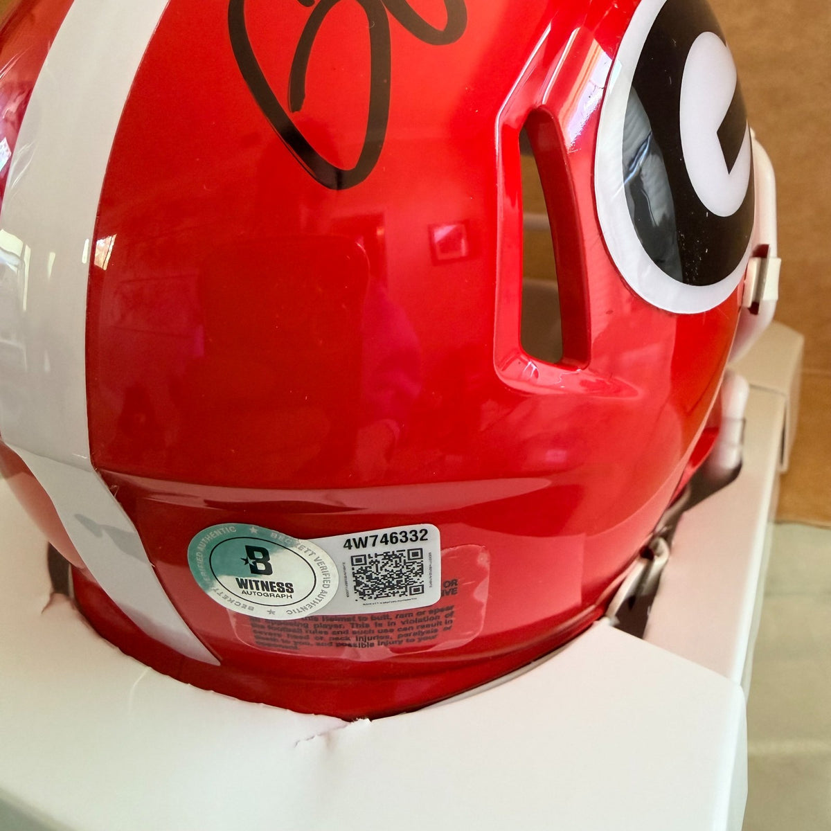 THOMAS DAVIS GEORGIA "GO DAWGS" SIGNED MINI HELMET BECKETT