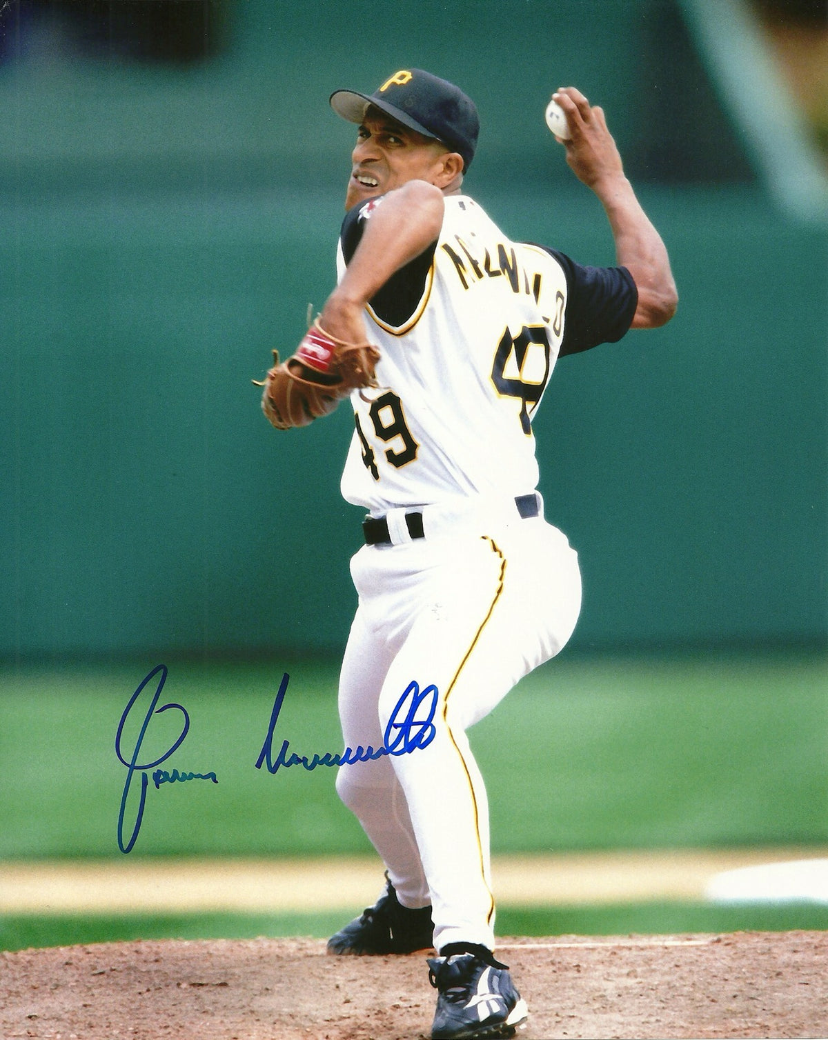 JOSIAS MANZANILLO PITTSBURGH PIRATES SIGNED AUTO 8x10 PHOTO W/COA ACTION