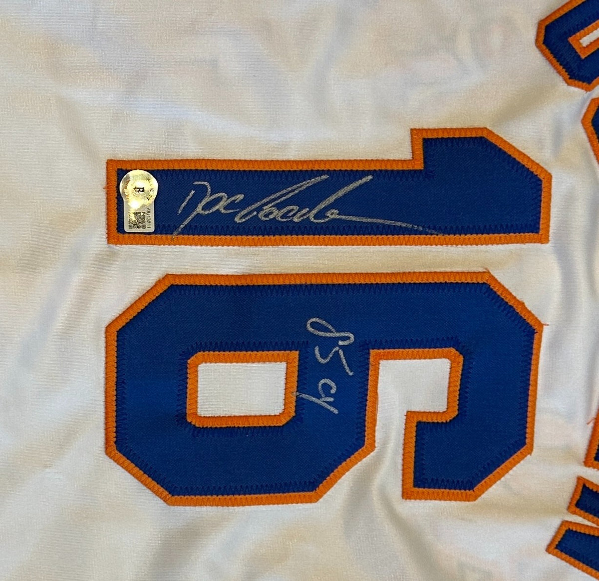 DWIGHT GOODEN METS SIGNED AUTO'D "85 CY" WHITE CUSTOM JERSEY SZ XL BECKETT