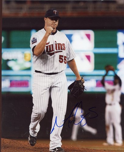 MATT CAPPS MINNESOTA TWINS SIGNED 8X10 PHOTO W/COA