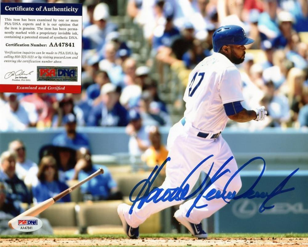 HOWIE KENDRICK  LOS ANGELES DODGERS SIGNED 8X10 PHOTO PSA AA47841