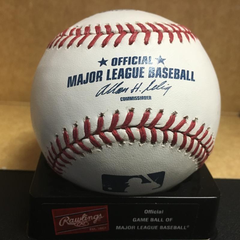 PATRICK KIVLEHAN TEXAS RANGERS M.L. SIGNED BASEBALL W/COA