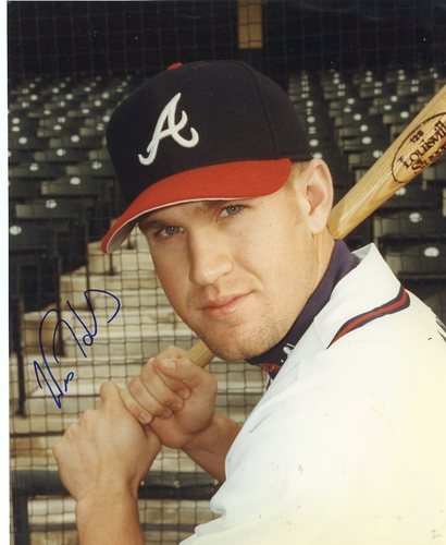 WES HELMS ATLANTA BRAVES SIGNED 8X10 PHOTO W/COA