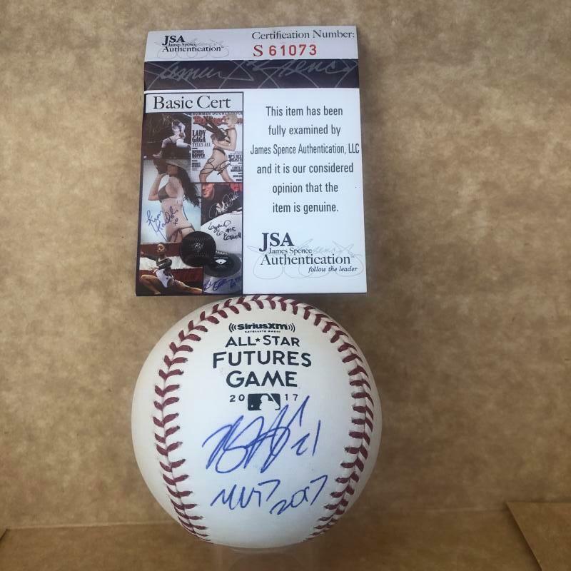 BRETT HONEYWELL MVP 2017 SIGNED 2017 FUTURES GAME BASEBALL JSA S61073