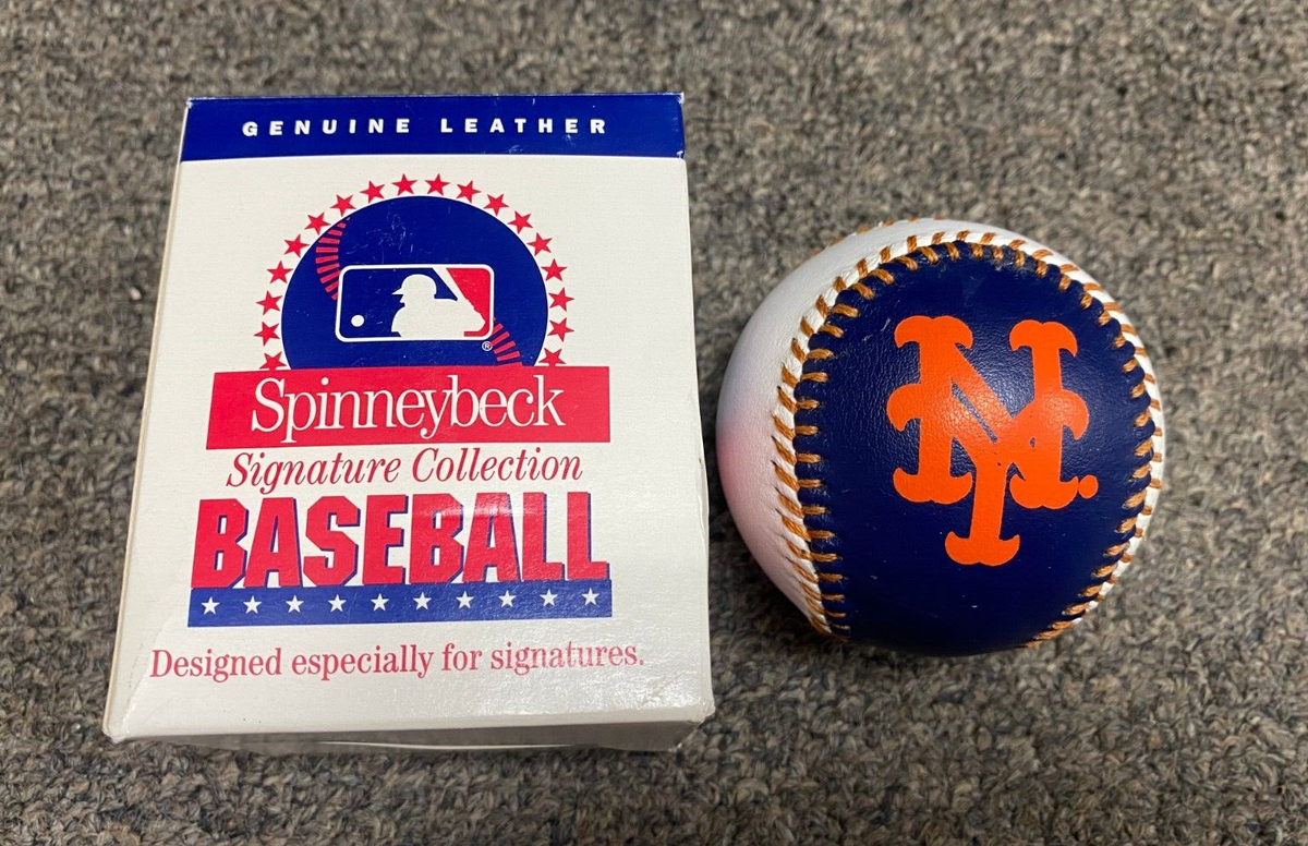 VINTAGE SPINNEYBECK COOPERTOWN COLLECTION NEW YORK METS SOUVENIR BASEBALL W/BOX