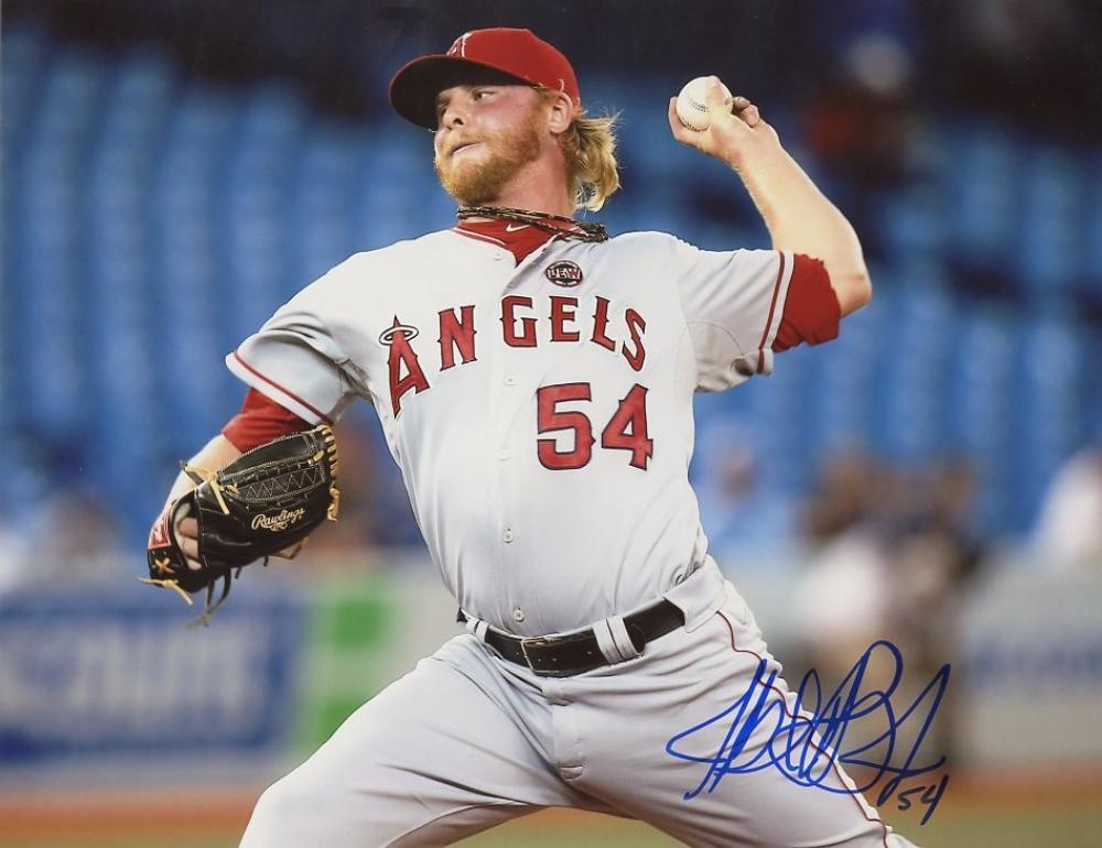 BUDDY BOSHERS ANAHEIM ANGELS SIGNED 8X10 W/COA 