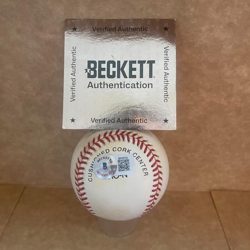 RANSOM JACKSON BROOKLYN DODGERS N.L SIGNED AUTO BASEBALL BECKETT AUTH
