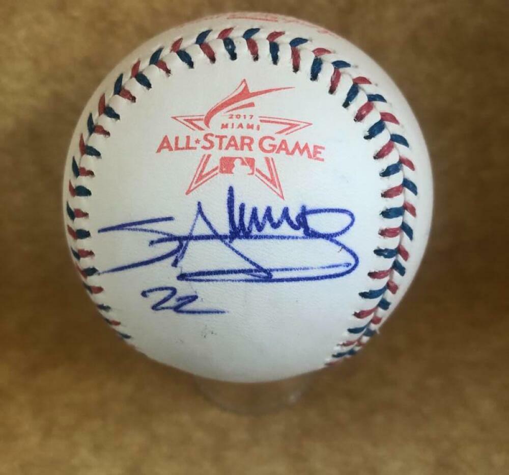 MIGUEL SANO MINNESOTA TWINS SIGNED 2017 ALL STAR GAME BASEBALL BECKETT Y12931