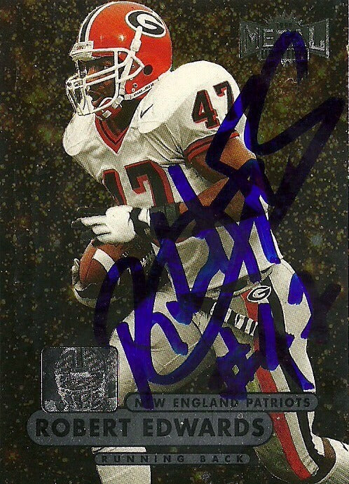ROBERT WOODS NEW ENGLAND PATRIOTS SIGNED AUTOGRAPHED 1998 SKYBOX CARD #191 W/COA
