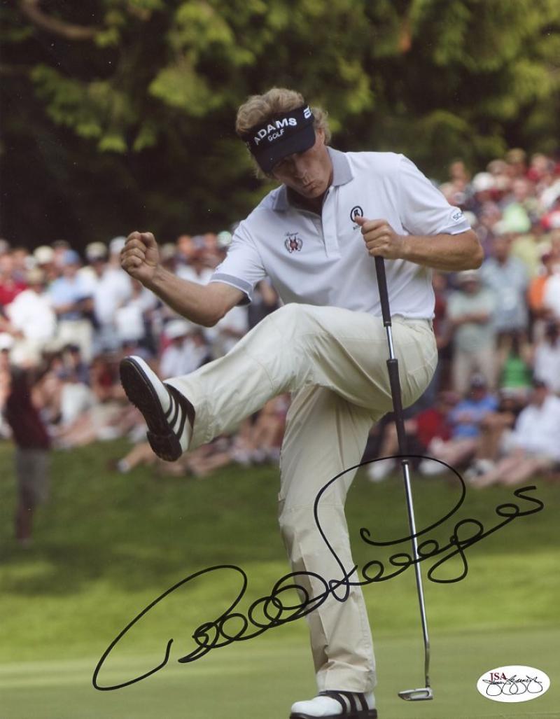 BERNHARD LANGER GOLF CHAMP SIGNED 8X10 PHOTO JSA SOA