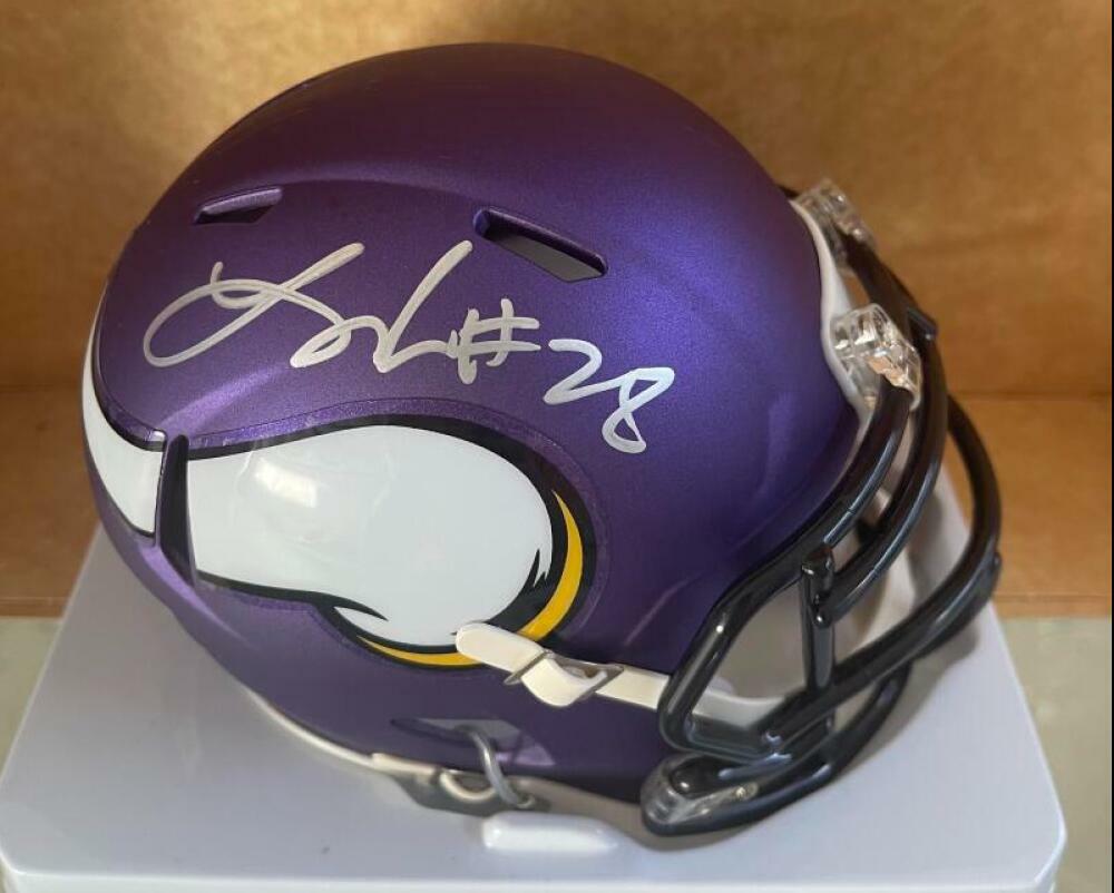 LATAVIOUS MURRAY MINNESOA VIKINGS SIGNED RIDDELL MINI HELMET BECKETT