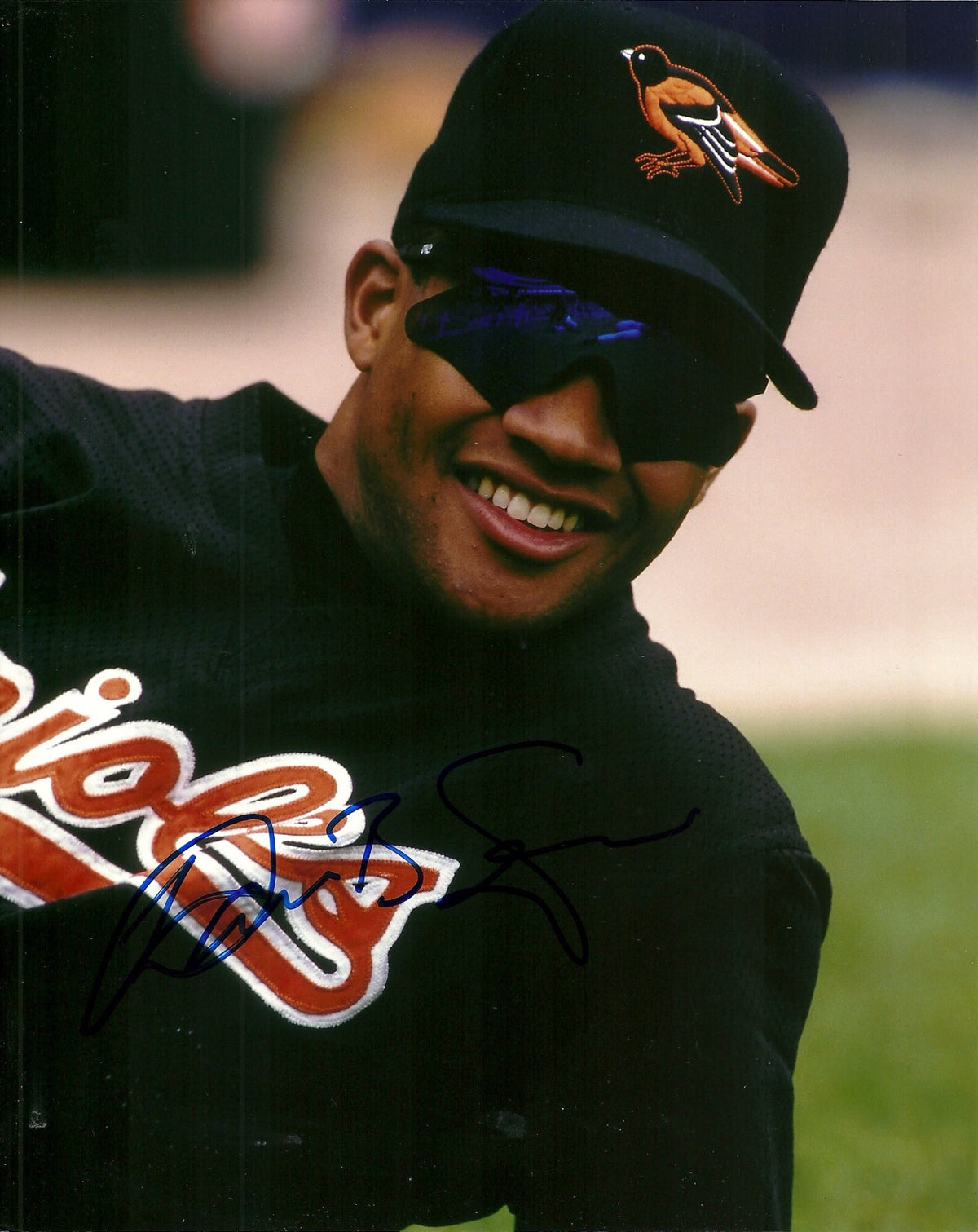 DAMON BUFORD BALTIMORE ORIOLES SIGNED AUTOGRAPHED 8x10 PHOTO W/COA CLOSE UP