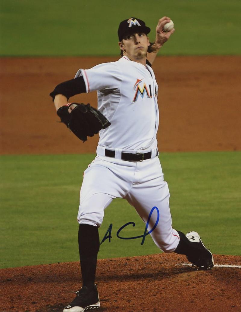 ADAM CONLEY ACTION MIAMI MARLINS SIGNED 8X10 PHOTO W/COA