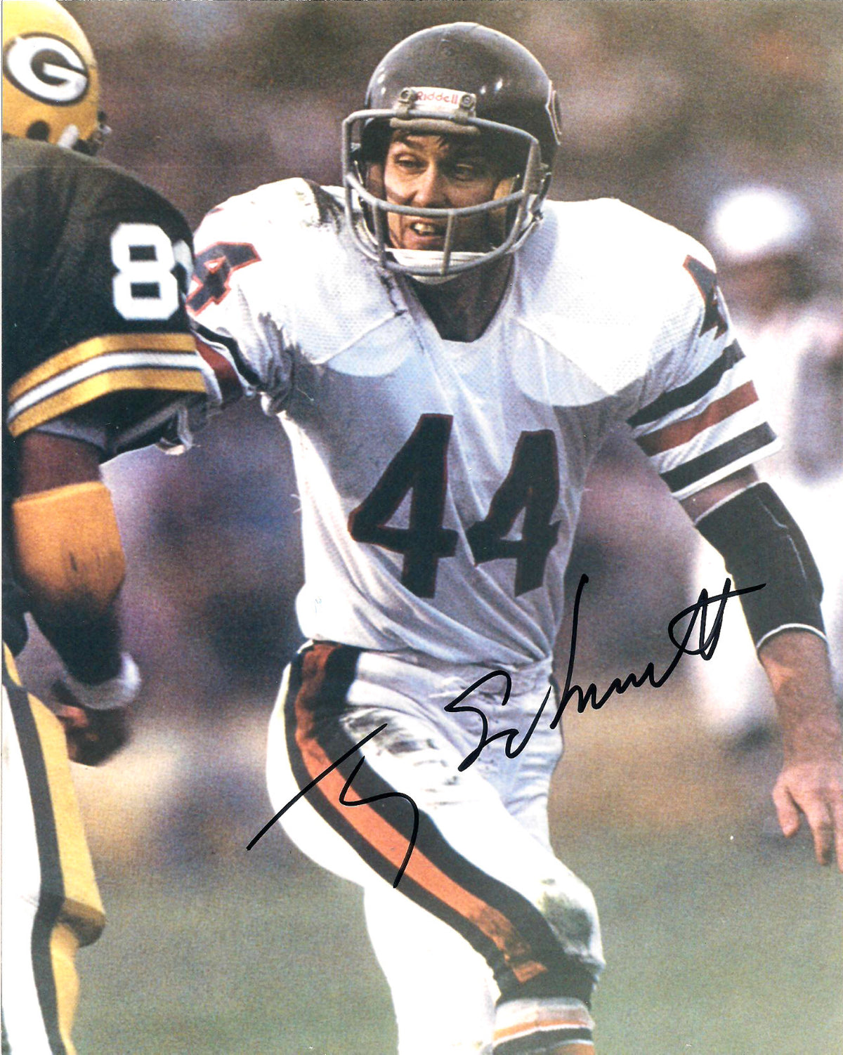 TERRY SCHMIDT CHICAGO BEARS SIGNED AUTOGRAPHED 8X10 PHOTO W/COA