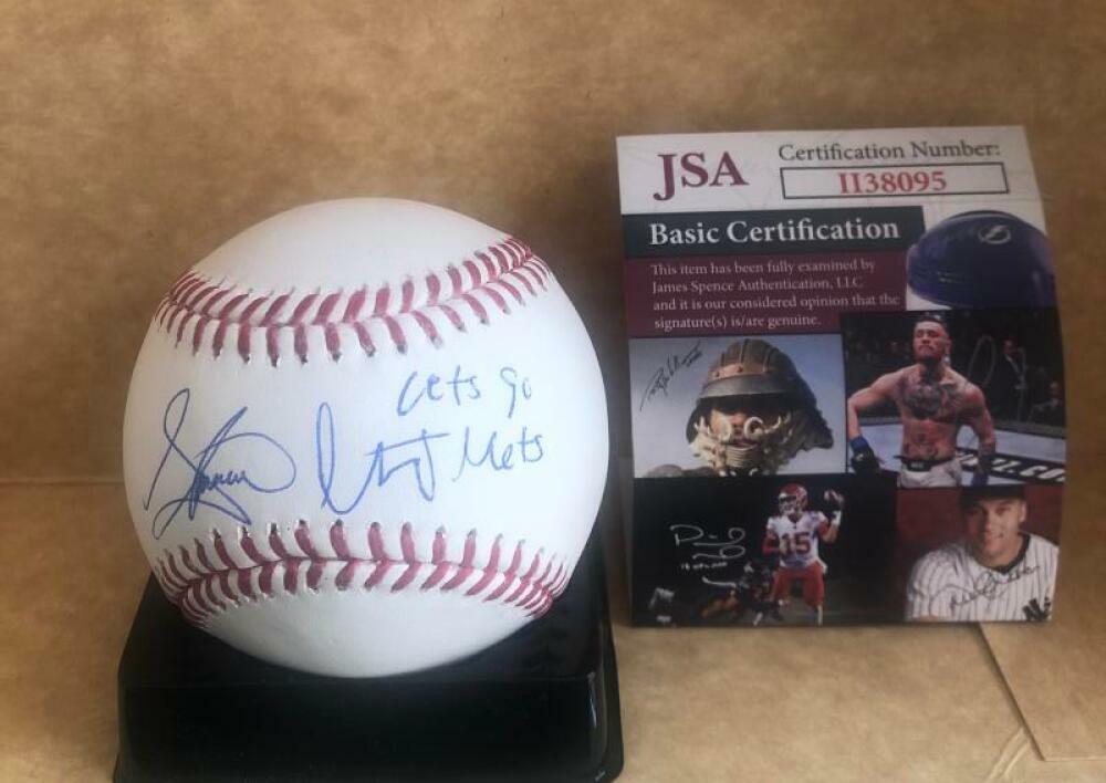STEVE  MATZ "LETS GO METS" SIGNED AUTOGRAPHED M.L. BASEBALL JSA 1138095