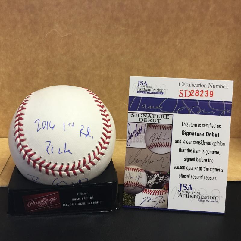 BRAXTON GARRETT MIAMI MARLINS 1ST ROUND PICK M.L. BASEBALL JSA SD28239