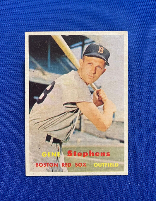 1957 TOPPS GENE STEPHENS BOSTON RED SOX #217 CARD VINTAGE SET-BREAK