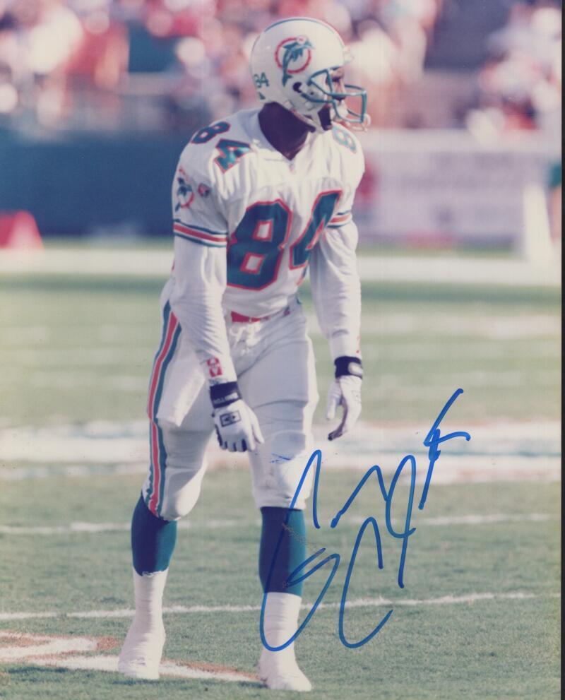 GARY CLARK DOLPHINS SIGNED AUTOGRAPHED 8X10 PHOTO W/ COA