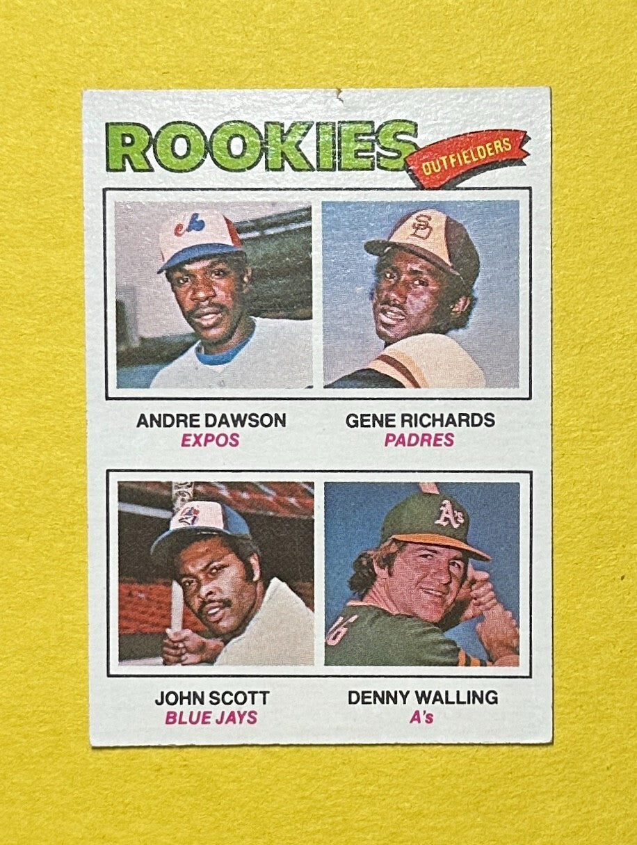 1977 TOPPS ROOKIE OUTFIELDERS DAWSON RICHARDS SCOTT WALLING #473
