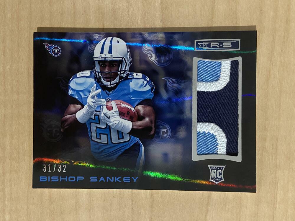 BISHOP SANKEY TENNESSEE TITANS 31/32 PATCH 2014 PANINI RS CARD #6 
