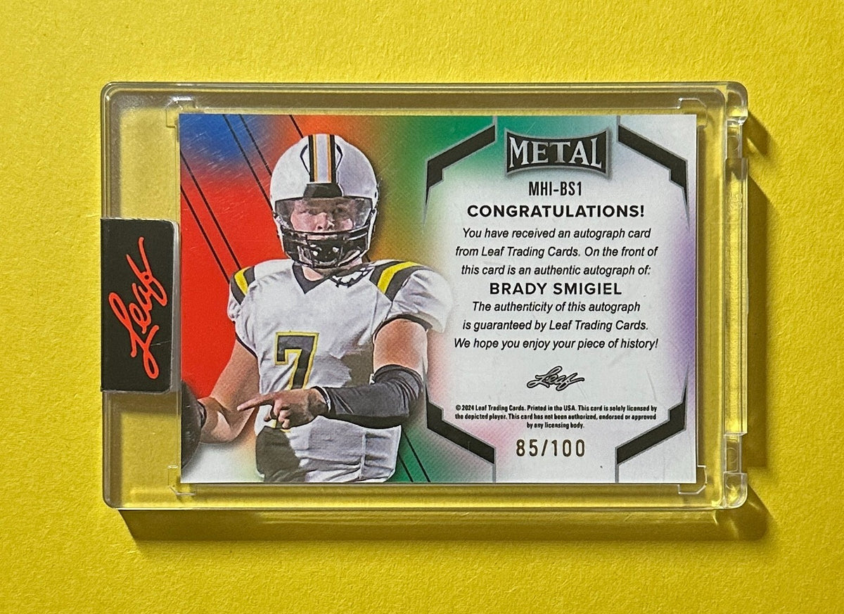 2024 LEAF METAL BRADY SMIGIEL GOLD AUTO INSCRIBED /100 #MH-BS1 SEALED