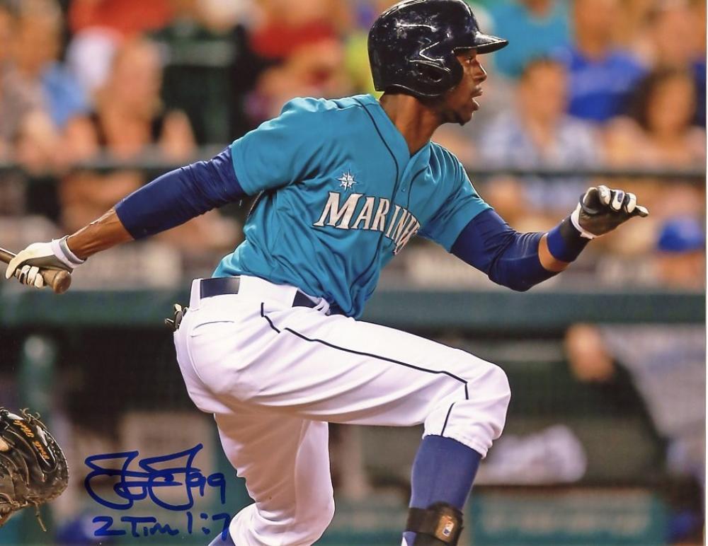 JAMES JONES RUNNING SEATTLE MARINERS SIGNED 8X10 PHOTO W/COA