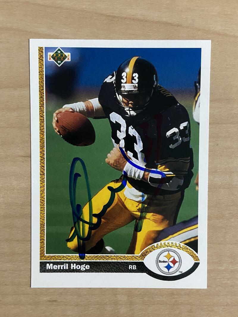 MERRIL HOGE PITTSBURGH PIRATES SIGNED AUTOGRAPHED 1991 UPPER DECK CARD#131 W/COA