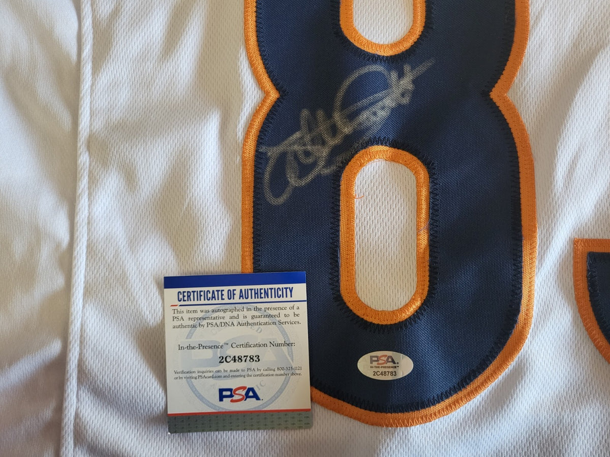 WILLIE GAULT #83 BEARS SIGNED AUTO WHITE FOOTBALL JERSEY SZ XL PSA AUTHENTIC