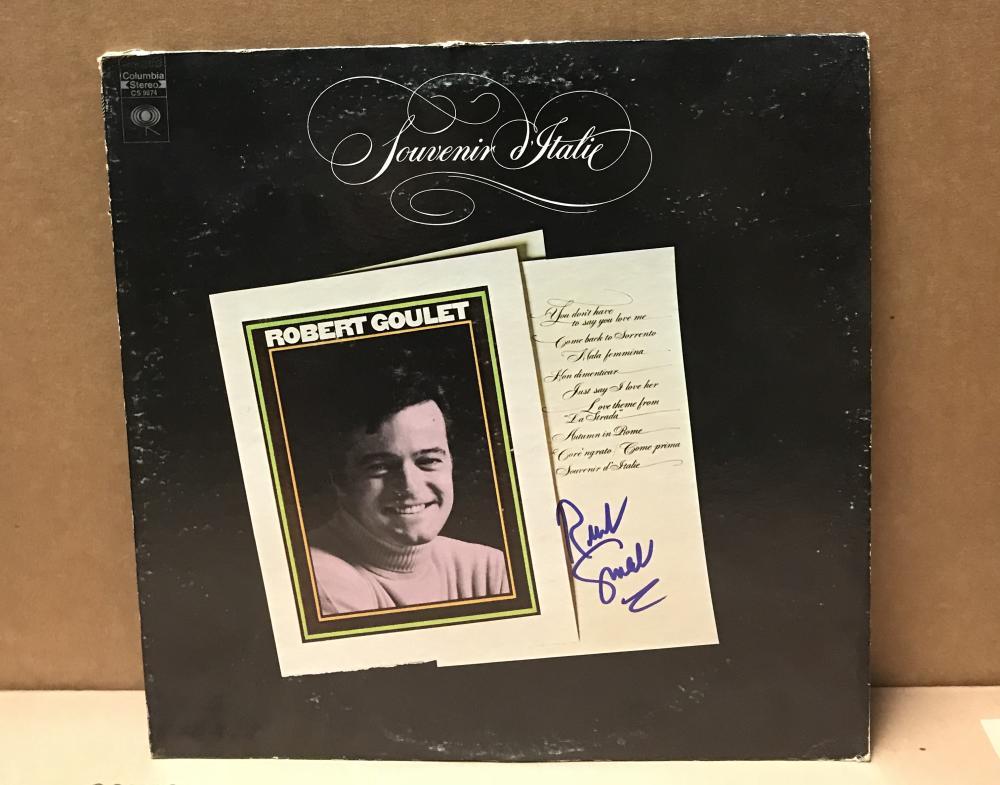 ROBERT GOULET "SOUVENIR" SIGNED VINYL LP RECORD  W/COA
