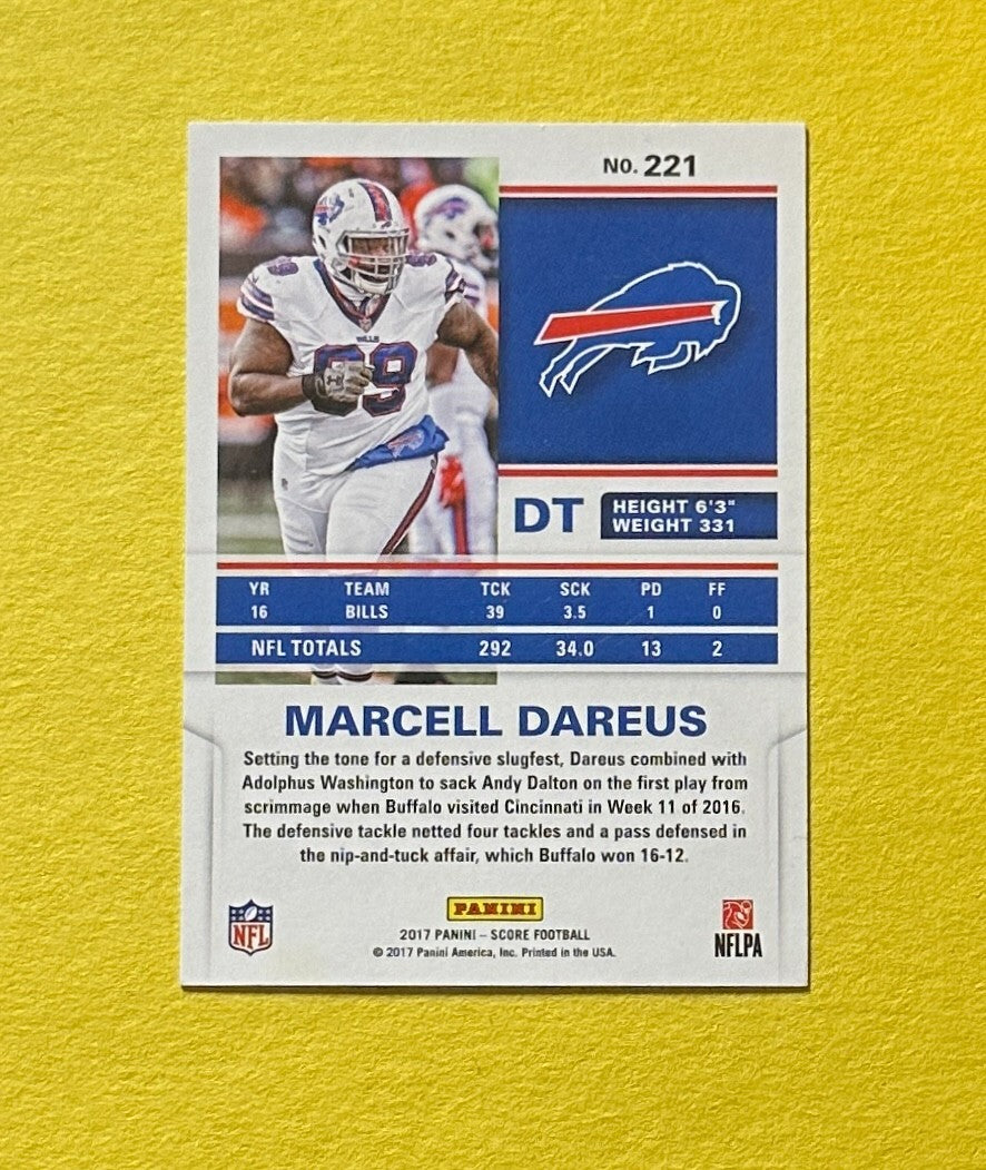 2017 PANINI SCORE MARCELL DAREUS GREEN END ZONE SSP /6 #221 BILLS