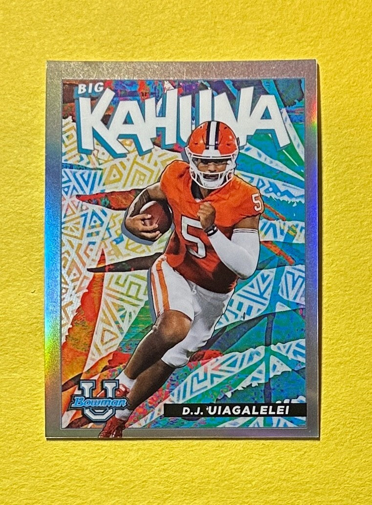 2022 BOWMAN CHROME UNIVERSITY D.J. UIAGALELEI BIG KAHUNA INSERT SP #TBK-1