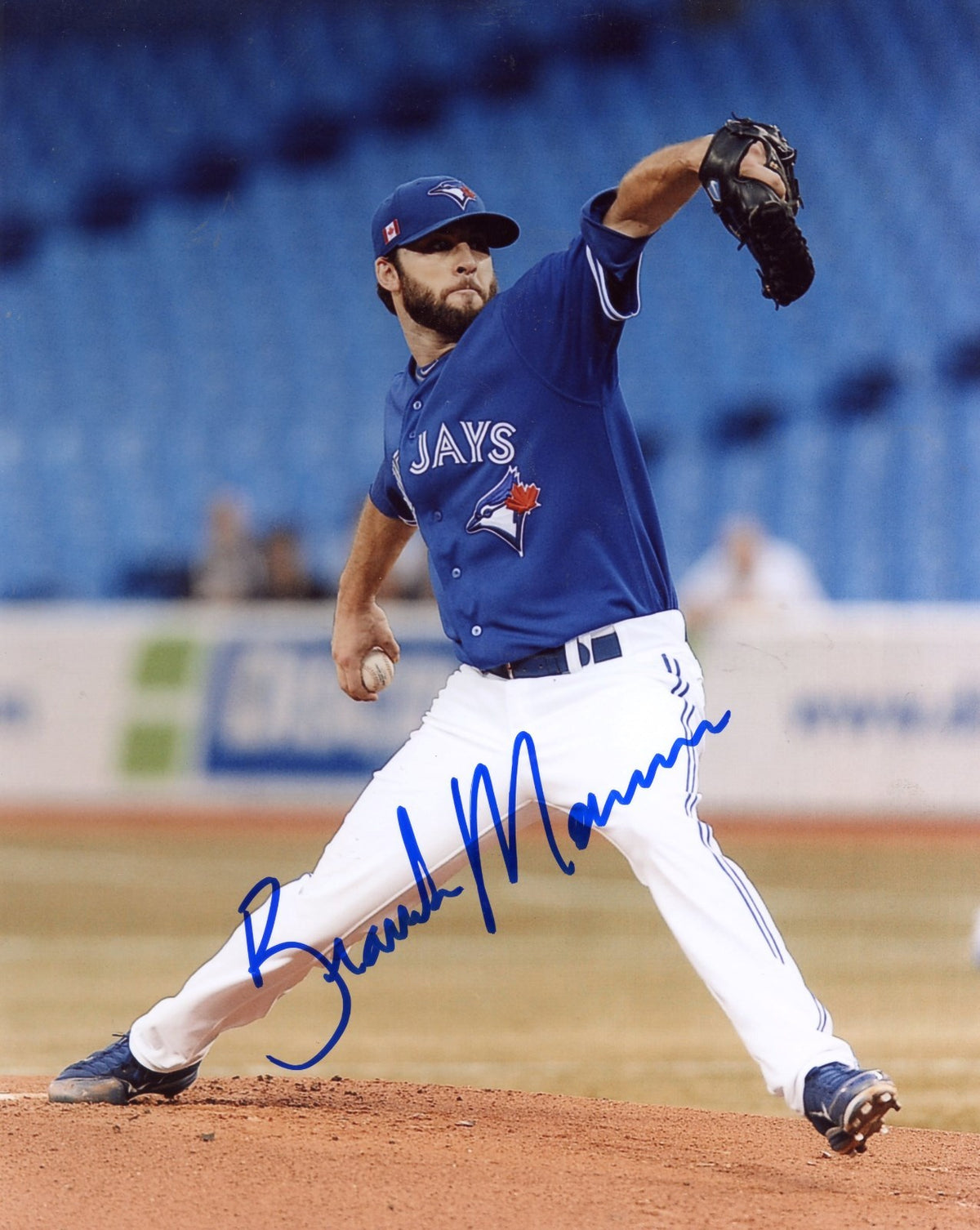 BRANDON  MORROW  TORONTO BLUE JAYS  PITCHING  AUTOGRAPHED  SIGNED  8X10  PHOTO