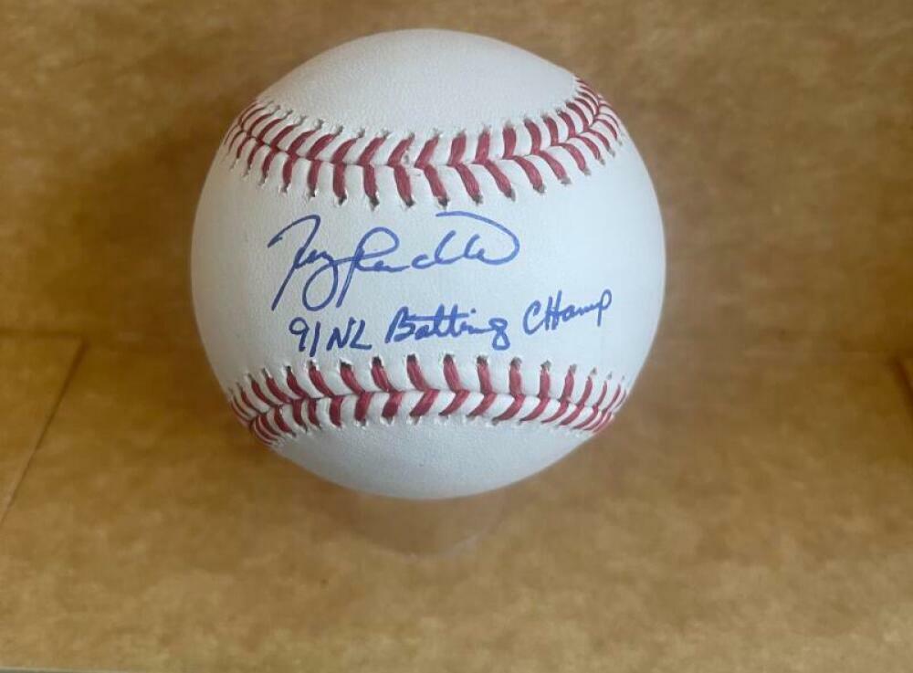 TERRY PENDLETON  91 NL BATTING CHAMP SIGNED AUTOGRAPHED M.L.BASEBALL JSA VV20840