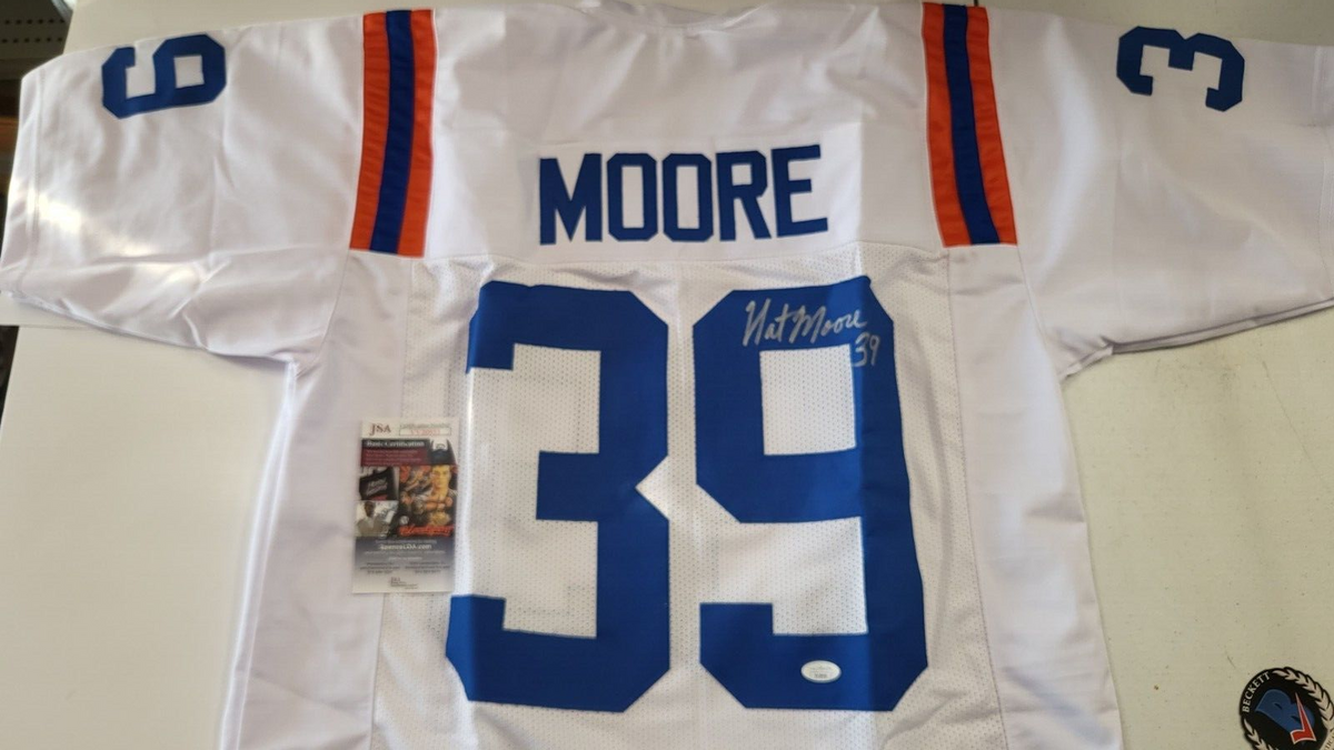 NAT MOORE GATORS #33 SIGNED AUTOGRAPHED CUSTOM JERSEY JSA COA AUTHENTIC
