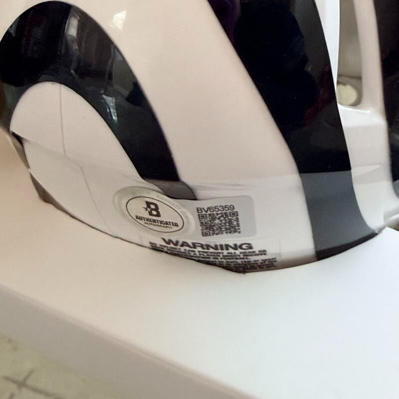 ANTHONY MUNOZ CINCINNATI BENGALS HOF SIGNED ALT MINI HELMET BECKETT