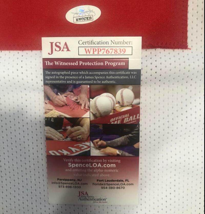 FRANK GORE 49ERS SIGNED AUTO WHITE CUSTOM XL JERSEY JSA WITNESSED 