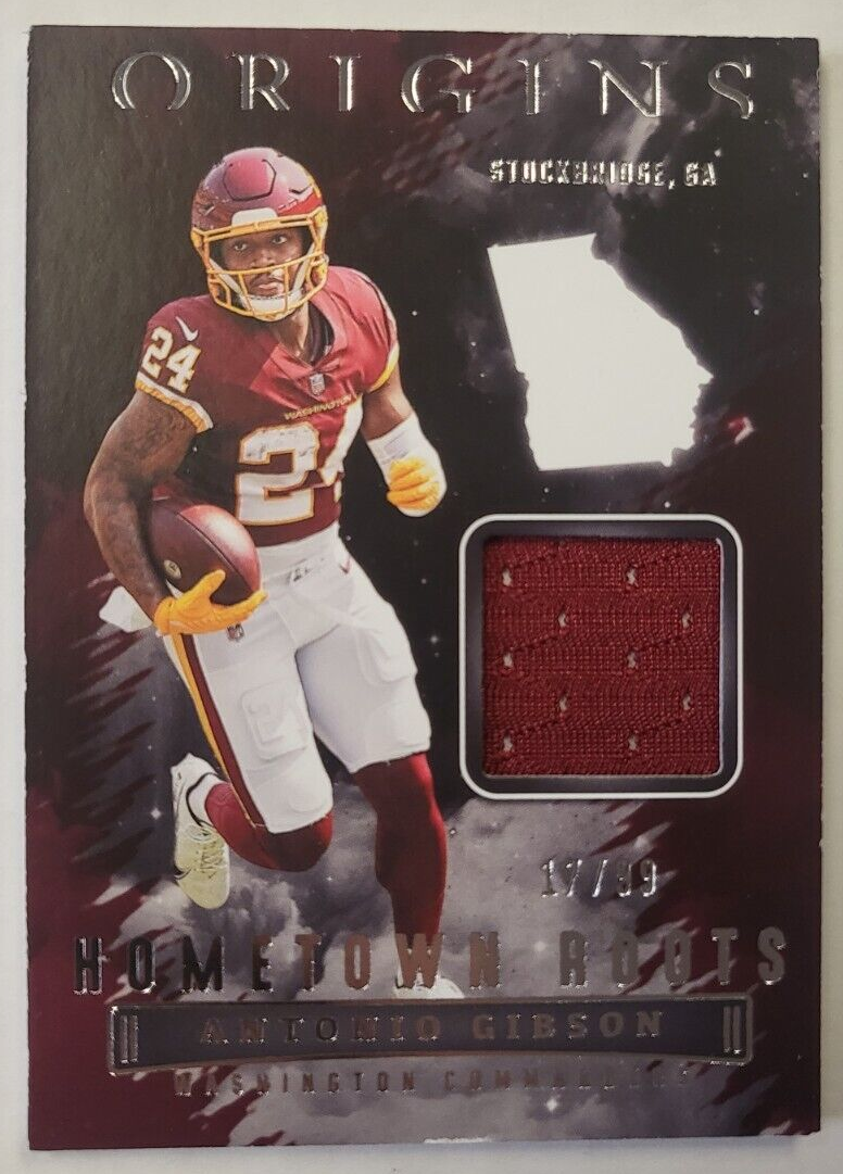 2022 PANINI ORIGINS ANTONIO GIBSON COMMANDERS JERSEY PATCH 17/899 CARD