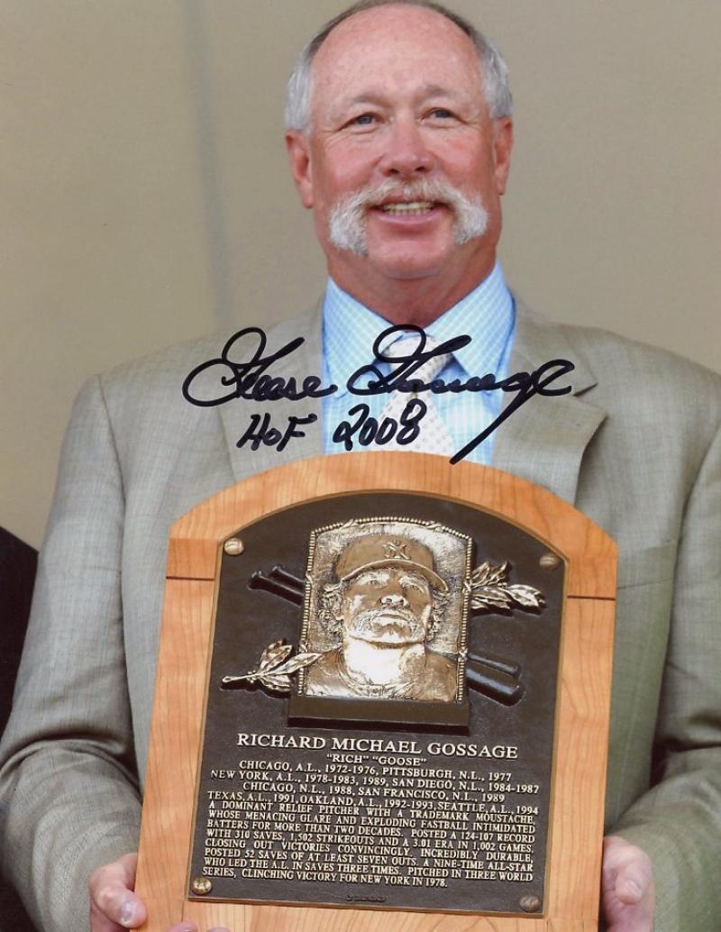 GOOSE GOSSAGE SIGNED IN BLACK BUST NEW YORK YANKEES SIGNED 8X10 PHOTO W/COA