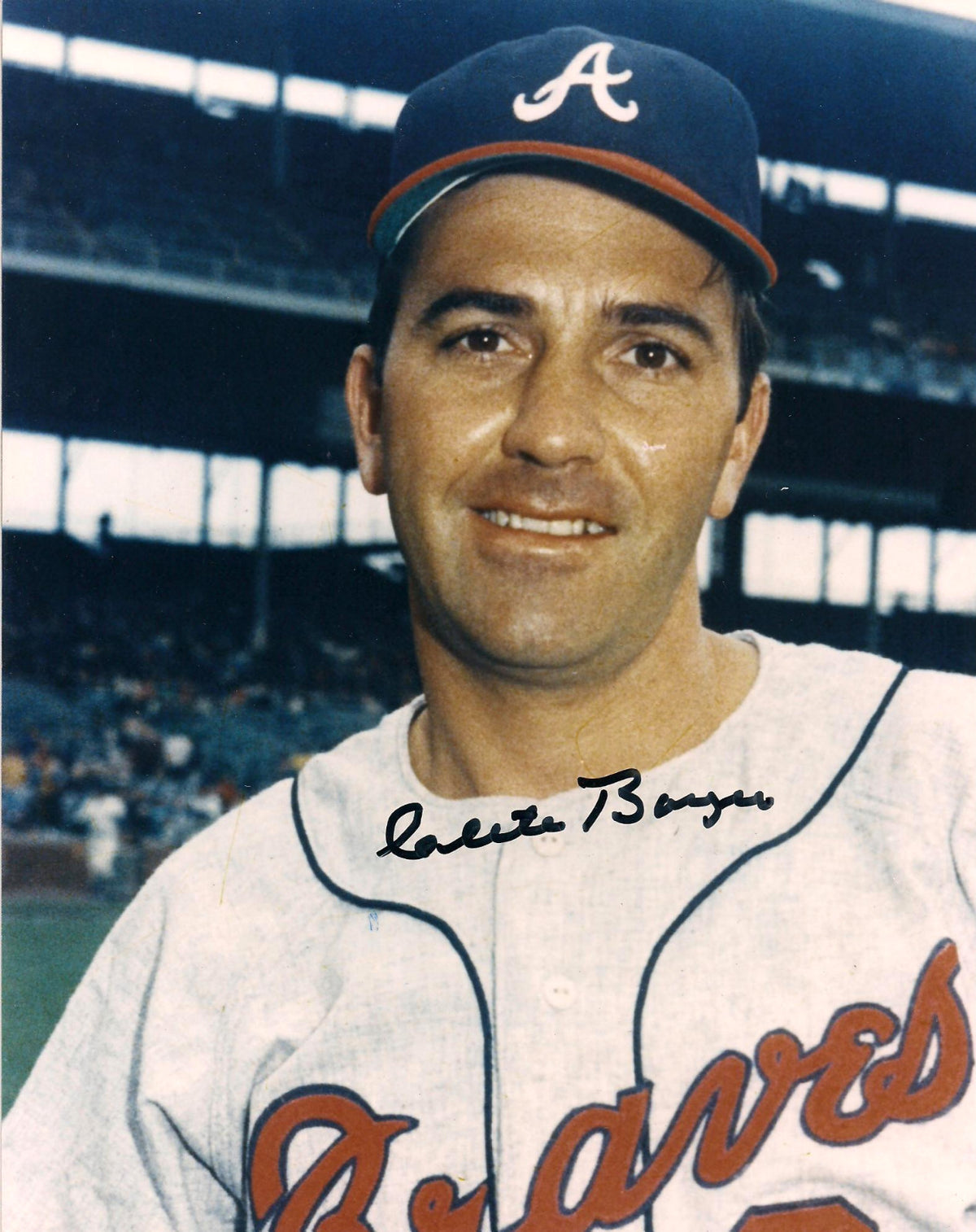 CLETE BOYER ATLANTA BRAVES AUTOGRAPHED SIGNED 8X10 PHOTO W/COA