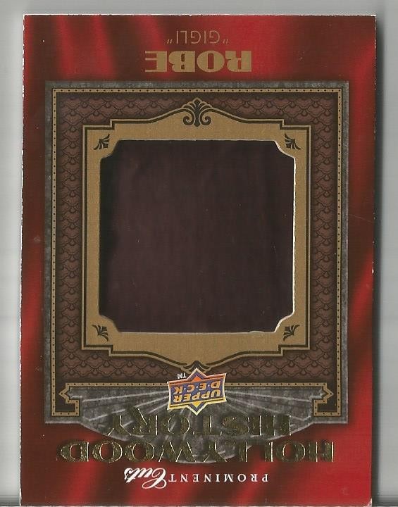 GIGLI HOLLYWOOD HISTORY 2009 UPPER DECK ROBE WORN CARD RARE 
