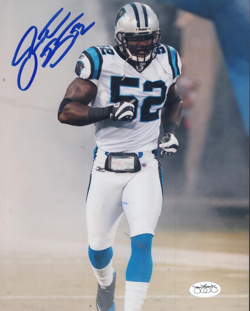 JON BEASON PANTHERS  SIGNED AUTOGRAPHED 8X10 PHOTO JSA SOA