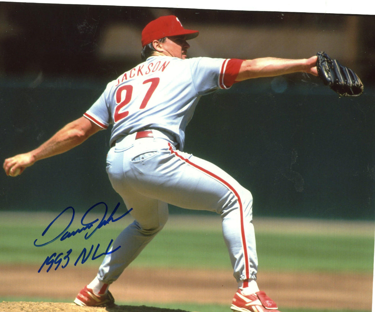 DANNY  JACKSON   PHILADELPHIA  PHILLIES  1993  NLC  #27  AUTOGRAPHED 8X10  PHOTO