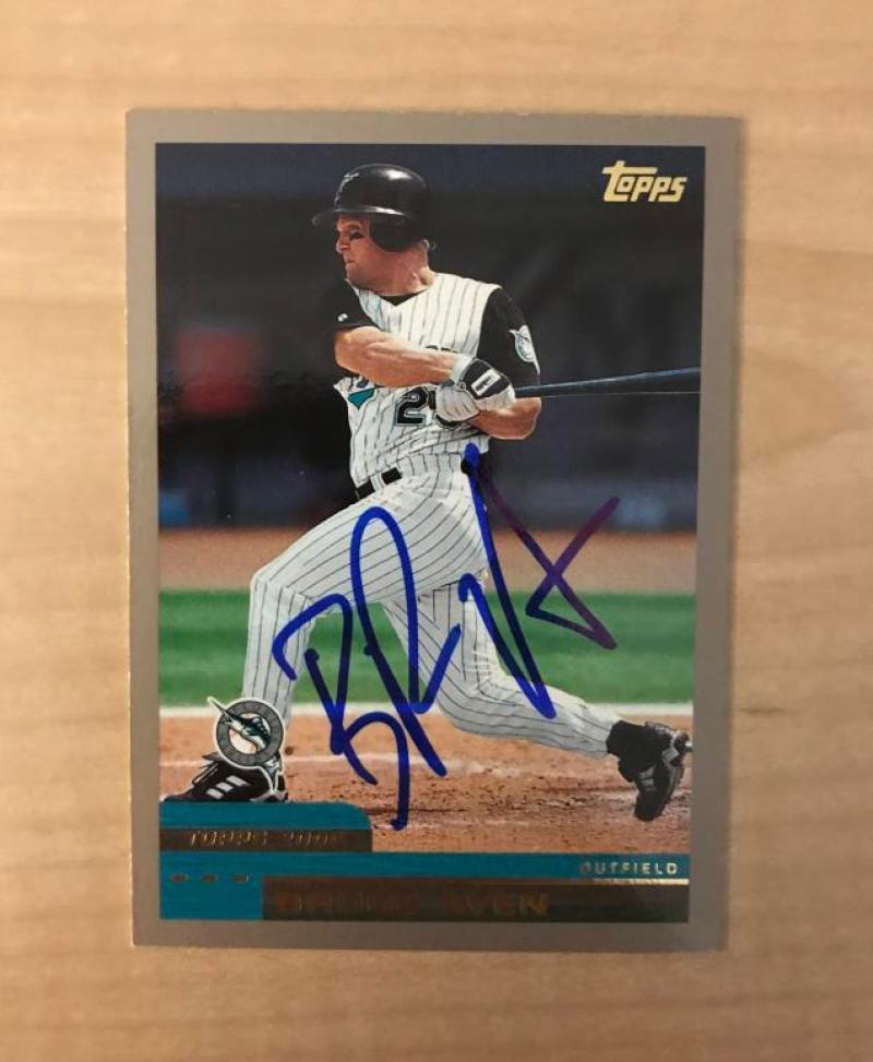 BRUCE AVEN FLORIDA MARLINS SIGNED AUTOGRAPHED 2000 TOPPS CARD #79 W/COA